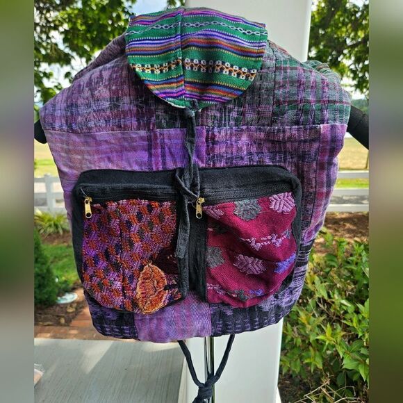 BOHO HIPPIE BACKPACK BAG HANDMADE - Picture 12 of 12